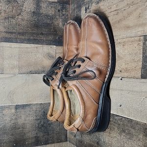 Clarks Shoes Mens 10.5 Touareg Vibe Oxford Lace Up  Leather Brown Casual Shoe